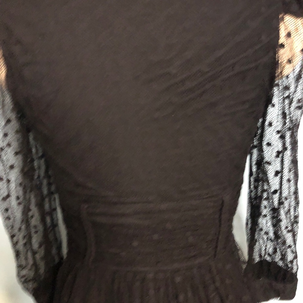 Betsey Johnson Dramatic Gothic Swiss Dot Mesh Lace Dress Wednesday Prom Sz 4 - Picture 12 of 12